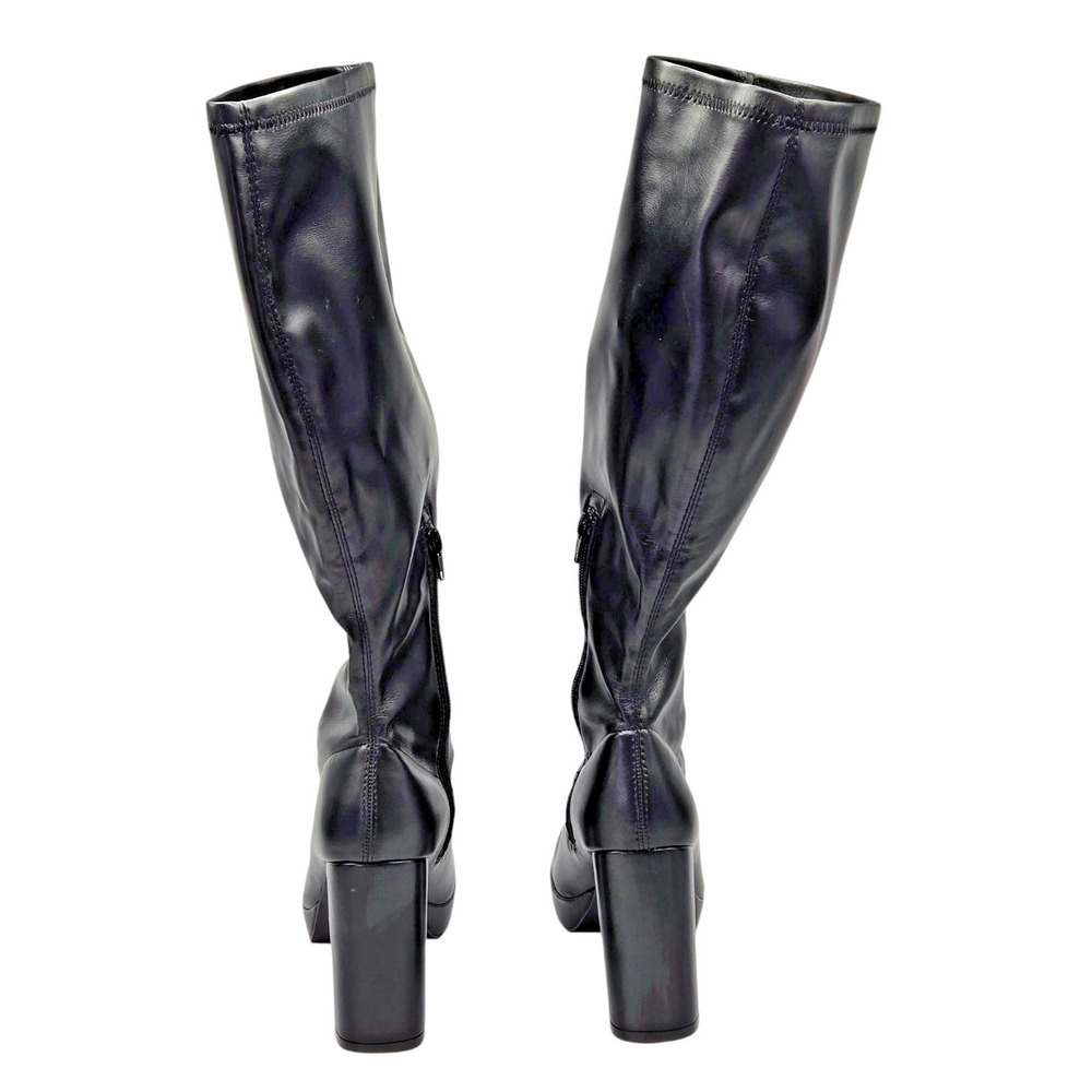Mia Gavi Leather Boots Women's Size 8.5 Block Heel and Platform Black Modern NEW - Picture 6 of 9